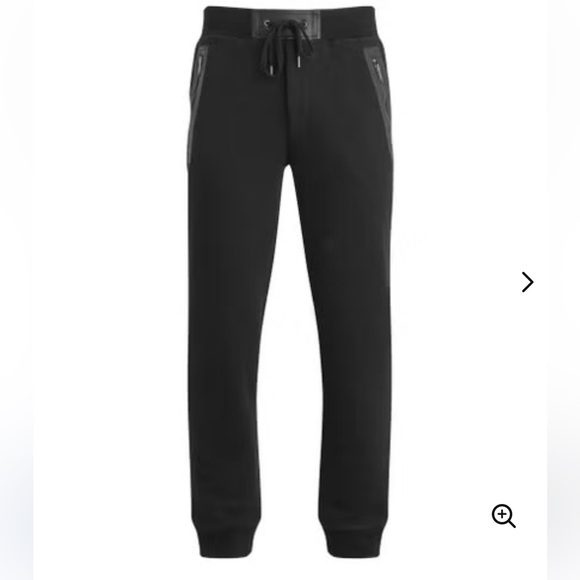 Marc By Marc Jacobs Men’s Black Jogger With Lamb Leather Patches